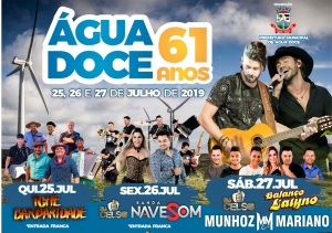 Dupla Munhoz e Mariano vão participar do aniversário de Água Doce