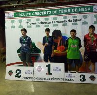 Equipe do Tênis de Mesa de São Domingos se destaca na 1ª etapa do Circuito Oeste de Tênis de Mesa