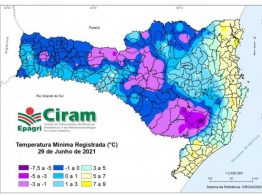 Santa Catarina registra a menor temperatura do ano nesta terça-feira