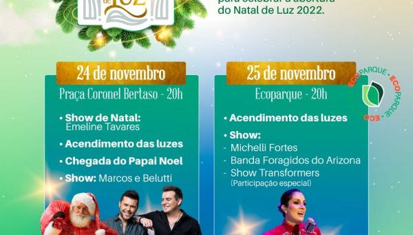 Programação Natalina de Chapecó conta com mais de 40 apresentações