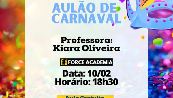 Aulão Gratuito de Carnaval nesta sexta (10) no Centro Esportivo Bernardo Pisetta