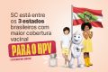 Santa Catarina está entre os três estados brasileiros com maior cobertura vacinal para o HPV