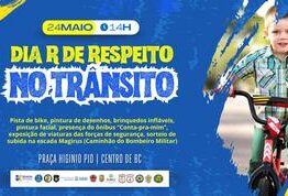 Maio Amarelo: Dia R de Respeito no Trânsito movimenta Praça Higino João Pio neste sábado