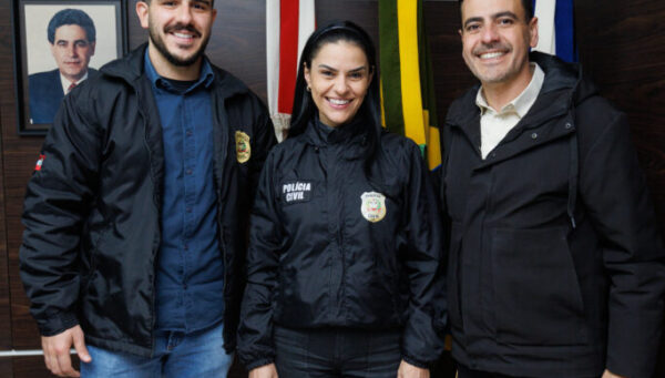 Novo delegado regional da Polícia Civil é recebido pelo prefeito Estêner Soratto